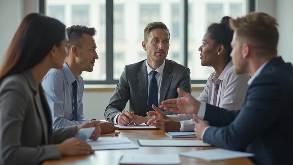 Профессиональная встреча двух коллег в офисе для обсуждения проекта