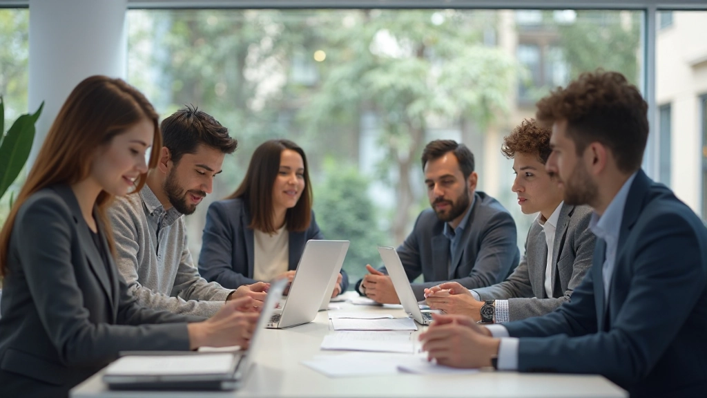 Команда профессионалов успешно сотрудничает над проектом