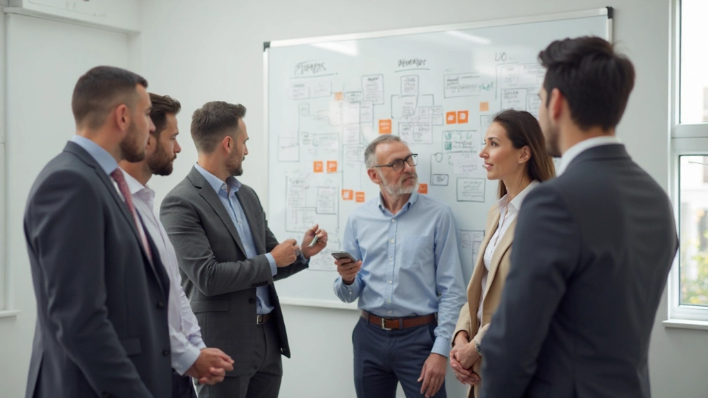 Команда профессионалов работает вместе над проектом в офисе